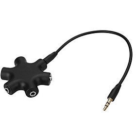 Dây Cáp Audio Headphone 6 Cổng Jack Hub Aux 3.5mm