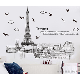 Hình ảnh Decal Dán Tường Tháp Eiffel