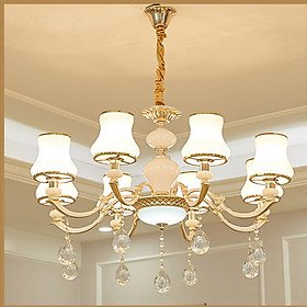 Mua Đèn trần - đèn chùm - đèn trang trí pha lê phong cách Châu Âu hiện đại tăng thêm sự sang trọng cho không gian
