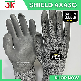 Mua Găng tay bảo hộ Safety jogger Shield  chống cắt cấp độ 5 (C)  bao tay lớp phủ pu dày  chống rách  chống đâm xuyên  ôm tay