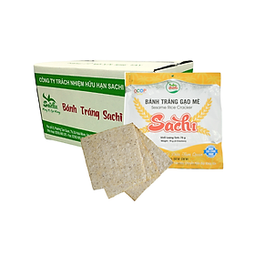 Thùng 25 Gói Loại 75Gram, Bánh Tráng Gạo Mè Cao Cấp Nướng Sẵn Sachi