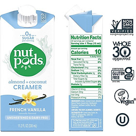 Mua KEM SỮA LỎNG nutpods Dairy-Free Creamer FRENCH VANILLA  ĂN KIÊNG & KHÔNG ĐƯỜNG  330ml (11.2oz)