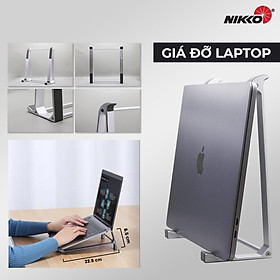 Giá đỡ iPad/ Laptop NIKKO Silver nhôm cao cấp cho Laptop 17,4inch Hàng Chính Hãng