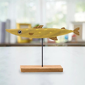 2Pieces Modern Fish Ornament Decorative Animals for Cafe Home Living Room Decoration