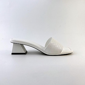Dép cao gót nữ đế vuông thời trang dáng guốc sandal cao 5 phân quai ngang cao cấp Hishoo size 34-41 s039