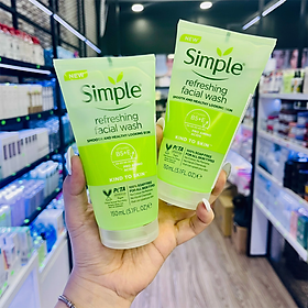 Gel Rửa Mặt Simple Refreshing Facial Wash Gel Dành Cho Da Nhạy Cảm 150ml