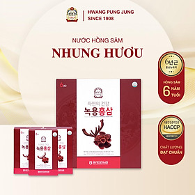 NƯỚC HỒNG SÂM NHUNG HƯƠU THƯỢNG HẠNG 90% SÂM 30 GÓI * 70ML HWANG PUNG JUNG since 1908