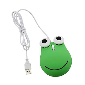 Wired Mice  Green Frog Precise Positioning, Lightweight Ergonomic with 135cm USB Cable Cute Mice for Laptop Computer