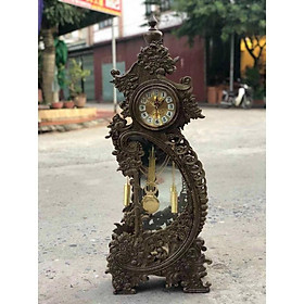 Mua Đồng hồ để bàn gỗ Mun đuôi công cao 1m12 siêu đẹp