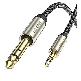 Mua Cáp 3.5mm TRS ra 6.35mm TS Stereo Pro Audio mạ vàng 24K 5M màu xám đen  Ugreen 127AT10630AV Hàng chính hãng