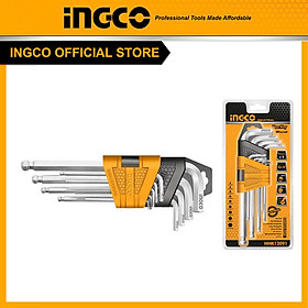 Bộ 9 chìa lục giác đầu tròn Ingco HHK12091