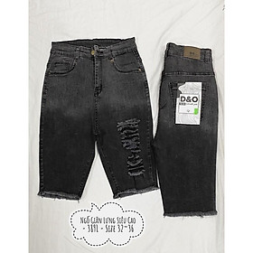 Quần Ngố Jean Bigsize, Quần Lửng Lưng Cao Trên Rốn, Co Giãn Mạnh