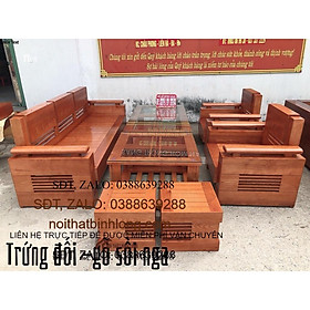 Bàn ghế sô fa trứng đối gỗ sồi nga