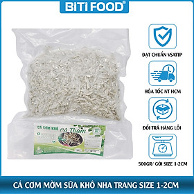 Cá Cơm Mờm Sữa Nha Trang khô size 1-2cm, 500g túi