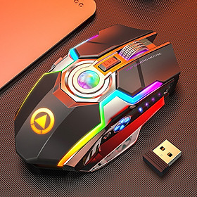 Chuột Gaming Yindiao A5 Bluetooth/Wireless Pin Sạc E-sports, Led RBG 7 màu - Chính Hãng