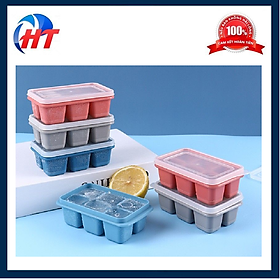 Mua Khay Làm Đá 6 Ngăn Bằng Silicone Có Nắp - HT