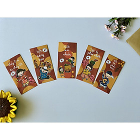 SET 5 BAO LÌ XÌ STICKER 2D DIY