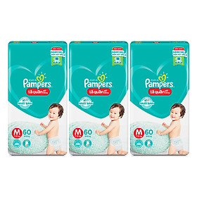 Combo 3 gói tã quần Pampers M60