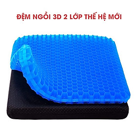 Mua Đệm lót ghế ngồi văn phòng  ô tô xe hơi  xe máy dạng gel 3D silicon chống đau mỏi ê mông - Nệm ngồi mùa hè 2 mặt cực mát  thông thoáng chống nóng bí