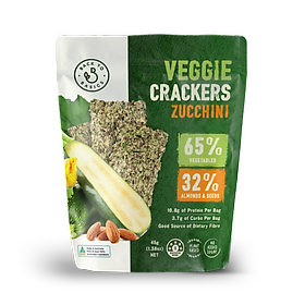 Snack bí ngòi và hạnh nhân ép giòn BTB Veggie Crackers Zucchini 45g