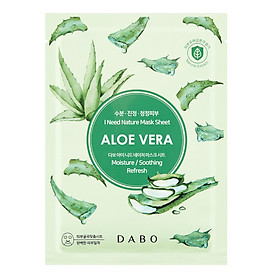 Bộ 10 miếng mặt nạ tinh chất Lô Hội Dabo I Need Nature Mask Sheet Aloevera 23g