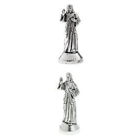 2 X Jesus Holy Religious Figurine Magnetic Decoration Statues