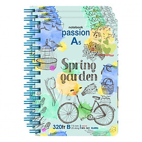 Lốc 3 Sổ Lò Xo Kép A5 Pasion KLONG MS 941 (320 trang)