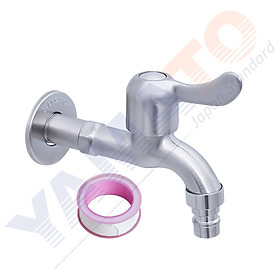 Vòi nước | vòi hồ | vòi máy giặt chuẩn Inox 304 YVHI03 cao cấp Yamato – tặng 01 cuộn băng tan