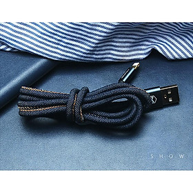 Mua Cáp sạc nhanh sợi carbon vải bò siêu bền Baseus Lighting cho iPhone 2.4A  1M