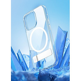 Ốp lưng dành cho iPhone 14 hiệu WIWU hỗ trợ sạc từ, chống sốc chống ố, có giá đỡ - hàng nhập khẩu