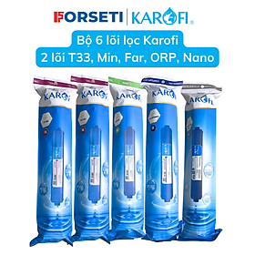 Combo 5 lõi lọc Karofi cho máy Karofi B930 gồm các lõi 55678 (2 lõi T33) - Hàng chính hãng