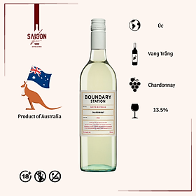 Rượu Vang Trắng Dominic BOUNDARY STATION Chardonnay 750ml 13.5% Acl