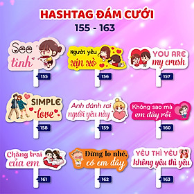 Mua Bảng hashtag cầm tay chụp ảnh đám cưới  sinh nhật  sự kiện  tất niên (MS 155 - 172)
