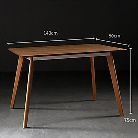 Mua Bàn ăn chữ nhật vân gỗ sồi 1m4 x 80cm decor phòng ăn đẹp - Bàn ăn gia đình căn hộ chung cư ngồi được 4-6 ghế