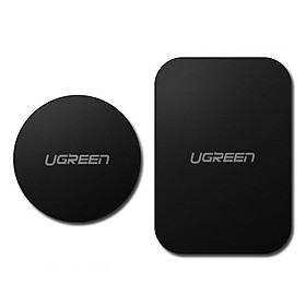 Ugreen UG60410LP123TK 2 miếng dán kim loại từ tính 1 tròn và 1 chữ nhật dành cho điện thoại hoặc giá đỡ ô tô - HÀNG CHÍNH HÃNG