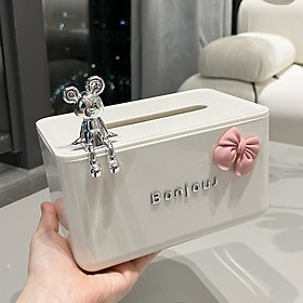 Mua Hộp Đựng Giấy Ăn  Hộp Đựng Khăn Giấy Để Bàn BONJOUR Sang Trọng Có Lò Xo Tiện Lợi