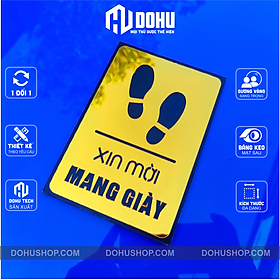 Mua Bảng được mang giày dép vào bằng gương vàng - có sẵn keo dán