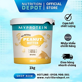 Bơ đậu phộng All Natural Peanut Butter Myprotein (hộp 1kg) - Tăng cường sức khỏe tim mạch - Nutrition Depot Vietnam