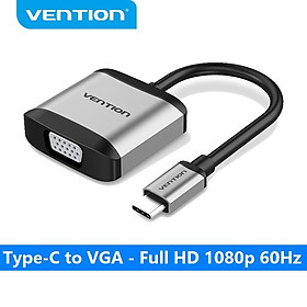Cáp chuyển đổi USB Type-C to VGA Vention hỗ trợ full HD 1080p - Hàng chính hãng
