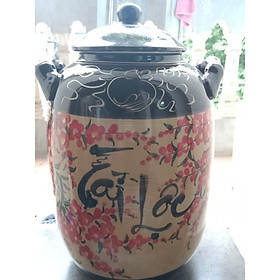 Mua Hũ đựng rượu  gạo gốm sứ Bát Tràng loại 30L (25 kg gạo)