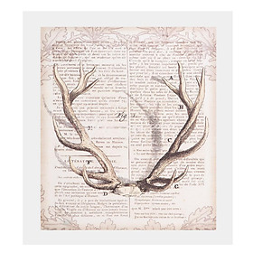 Hình ảnh Abstract Oil Painting Deer Antlers Wall Painting Wall Art Decor 30x35cm