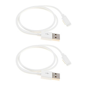 2x 4 Pins Magnetic Suction Magnetic Adsorption Charger Cable for Smart Watch