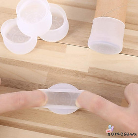 Mua (Hàng Mới Về) Set 4 Nắp Silicon Trong Suốt Bảo Vệ Chân Bàn Chân Ghế 25-29mm