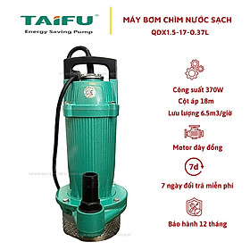 Mua Máy bơm chìm đẩy cao 370W (0.5HP) Thân nhôm sơn tĩnh điện  không ngâm dầu TAIFU QDX1.5-17-0.37L - Bảo hành 1 năm