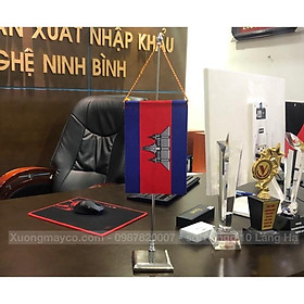 Cờ để bàn Campuchia đế vuông đơn inox