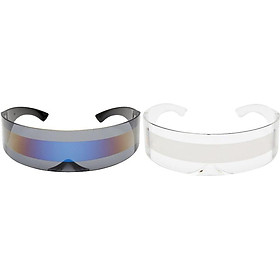 2pack Funny Space Alien Cyclop Visor Sunglasses Party Rave Anime Cosplay Glasses