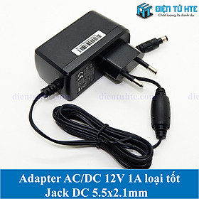 Mua Adapter nguồn AC-DC 12V 1A Jack DC 5.5x2.1mm loại tốt