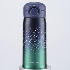 Starry Pattern Prinitng Leakproof Stainless Steel Vacuum Cup with Bounce Lid (350ml)