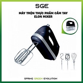 Máy Đánh Trứng/ Máy Trộn Thực Phẩm Cầm Tay Elon Mixer. Giá Hấp Dẫn, Trộn Nhanh Mọi Thực Phẩm, Dễ Thao Tác Với 5 Tốc Độ Trộn. Hàng Nhập Khẩu Cao Cấp Chính Hãng SGE Thailand. Máy Được Tặng Kèm 2 Đầu Trộn Cánh Quạt Và 2 Đầu Trộn Móc