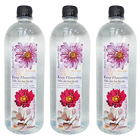 Combo 03 Chai Nước cắm hoa lâu tàn Keep Flowering (1000ml/chai)